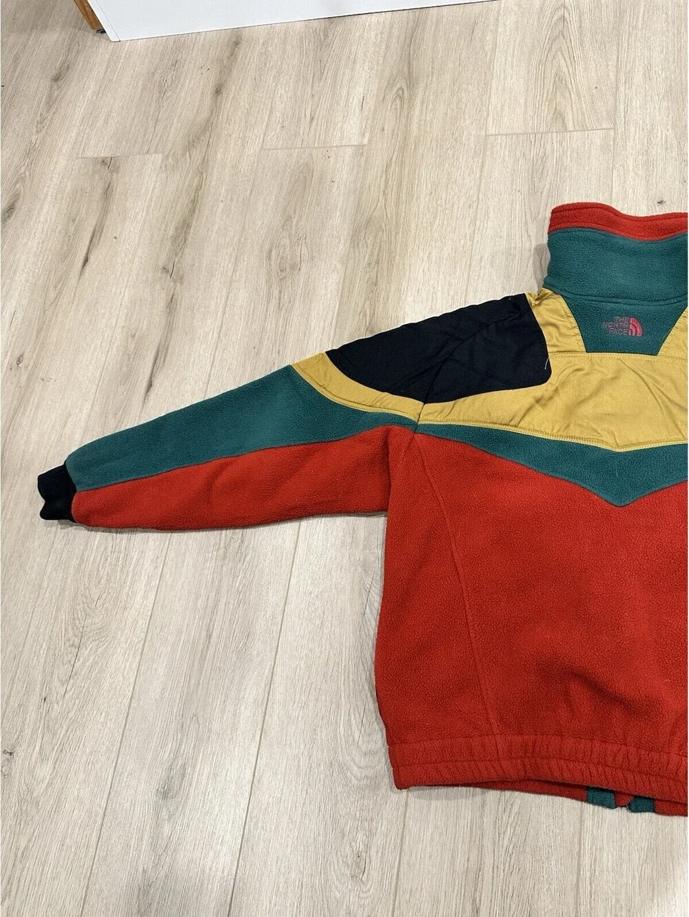 Vintage THE NORTH FACE Extreme Color Block Fleece Jacket 90s M